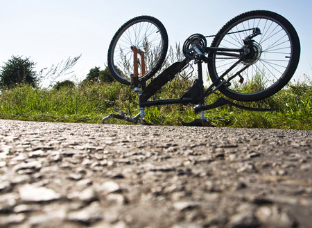 new bike on the road prepare for repair
