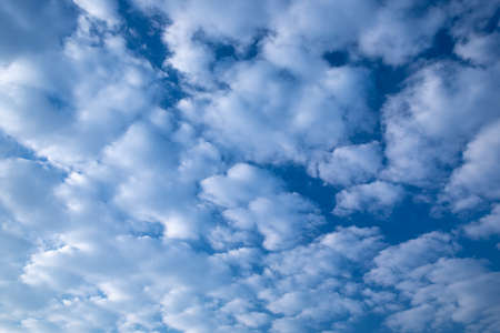 white clouds in the blue skyの写真素材