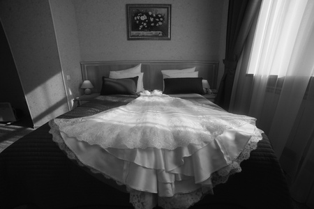 wedding dress dride morningの写真素材