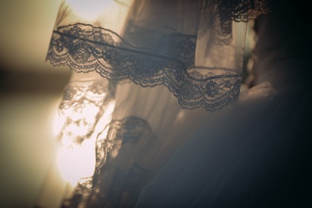 bridal veil at sunsetの写真素材