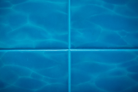 Blue tiles on the wallの写真素材