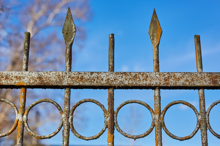 part of an old fence - close-up