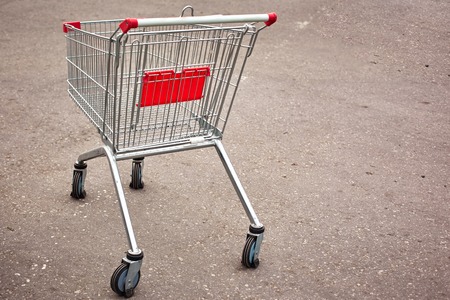 supermarket trolleyの写真素材
