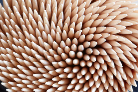 Wooden Toothpicks Close Up Backgroundの写真素材