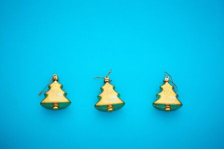 branch Christmas tree on a colored background, a place for textの写真素材