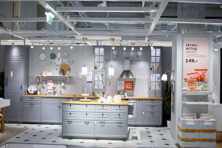 SAMARA, RUSSIA - MAY 07, 2018: Interior of the Ikea store . IKEA is the worlds largest furniture retailer.のeditorial素材