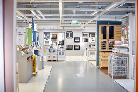SAMARA, RUSSIA - MAY 07, 2018: Interior of the Ikea store . IKEA is the worlds largest furniture retailer.のeditorial素材
