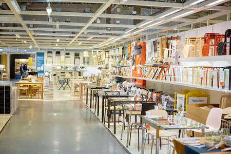 SAMARA, RUSSIA - MAY 07, 2018: Interior of the Ikea store . IKEA is the worlds largest furniture retailer.のeditorial素材