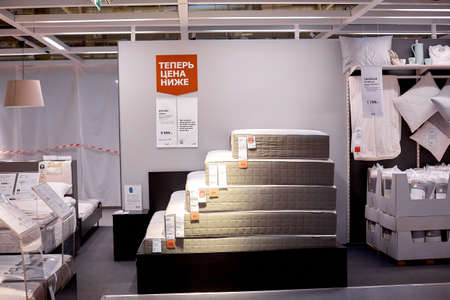 SAMARA, RUSSIA - MAY 07, 2018: Interior of the Ikea store . IKEA is the worlds largest furniture retailer.のeditorial素材