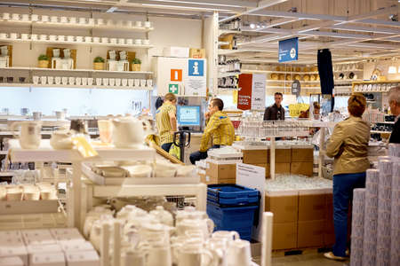 SAMARA, RUSSIA - MAY 07, 2018: Interior of the Ikea store . IKEA is the worlds largest furniture retailer.のeditorial素材