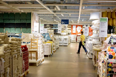 SAMARA, RUSSIA - MAY 07, 2018: Interior of the Ikea store . IKEA is the worlds largest furniture retailer.のeditorial素材