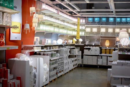 SAMARA, RUSSIA - MAY 07, 2018: Interior of the Ikea store . IKEA is the worlds largest furniture retailer.のeditorial素材