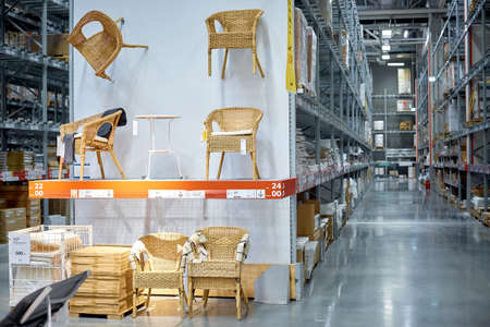 SAMARA, RUSSIA - MAY 07, 2018: Interior of the Ikea store . IKEA is the worlds largest furniture...