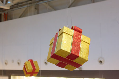 SAMARA, RUSSIA - NOVEMBER 15, 2017: Christmas decorations in the mall.のeditorial素材