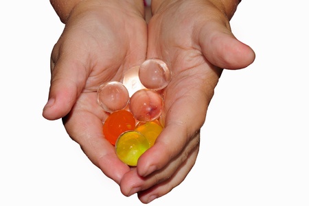 baby hands with ball