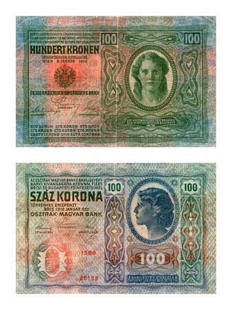 Avstro-Hungarian bank, one hundred kronas, 1912のeditorial素材