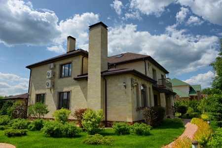 Beautiful home in the exclusive village.の写真素材