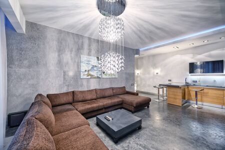 Living room interior in modern house.