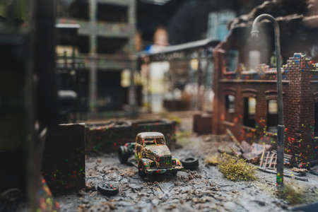 SANKT-PETERBURG, RUSSIA - MAY 11, 2019: Grand Maket Russia - pavilion of miniatures of Russia. Realistic stories of urban life in the country.のeditorial素材