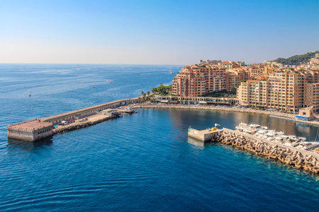 Pierce with yachts in the south of France, sunny dayの写真素材