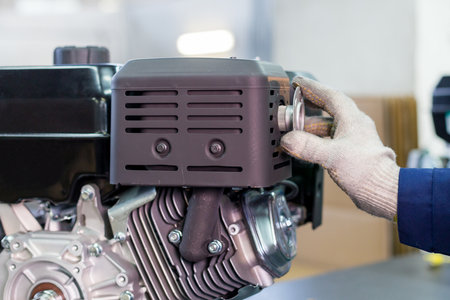 assembly of motorcycle vehicles in the workshop