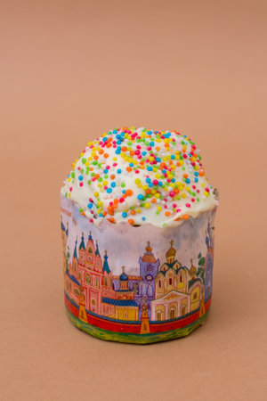 cakes, Easter, Russian Easter pastry, not a beige background studio