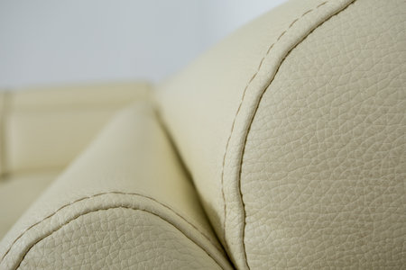color cream leather texture close-up, couchの写真素材