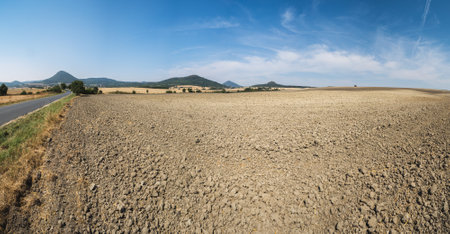 fields in the Czechs, the vastness of the hillsの写真素材