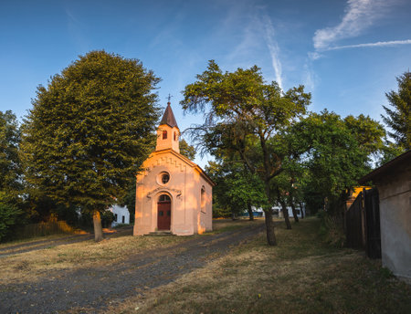 a village in the Czechs, in the afternoonの写真素材