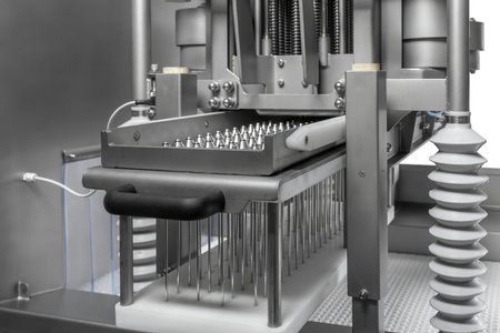 automatic meat injector, meat processing equipment, food production, isolated