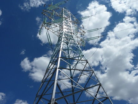 Mast of power linesの写真素材