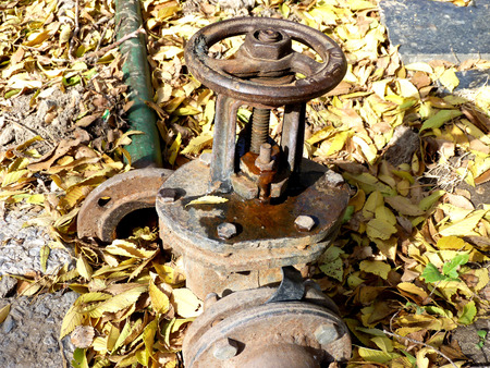 The proceeding gate of water supplyの写真素材