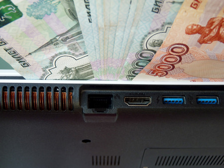 Assignment for updating or purchase of the new computerの写真素材