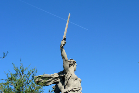 Element of the greatest sculpture in the world \\\\\\\\\\\\\\\\\\\\\\\\\\\\\\\"Motherland\\\\\\\\\\\\\\\\\\\\\\\\\\\\\\\" on Mamayev Kurgan in the city of Volgogradのeditorial素材