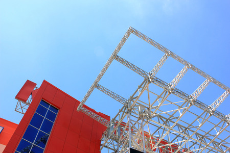 Design on the building of shopping center in the downtownの写真素材