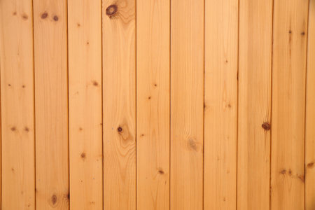 Varnished Wooden facing surface from boards as design elementの写真素材