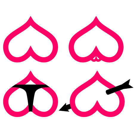 Love and sex iconのイラスト素材