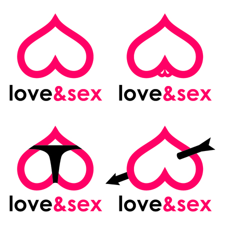 Sex shop hearts collectionのイラスト素材