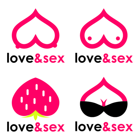 Sex shop hearts collectionのイラスト素材