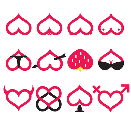 Love and sex iconのイラスト素材