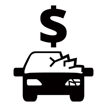 Car service - broken auto accident repair iconのイラスト素材