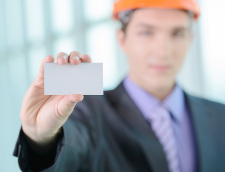 Portrait of an handsome engineer at workの写真素材