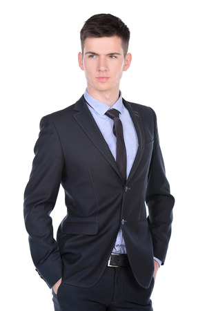 Handsome young business man happy smileの写真素材