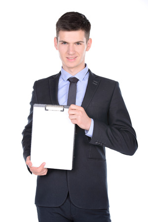 Handsome young business man happy smileの写真素材