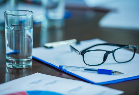 Close-up of office documents on the table.の写真素材