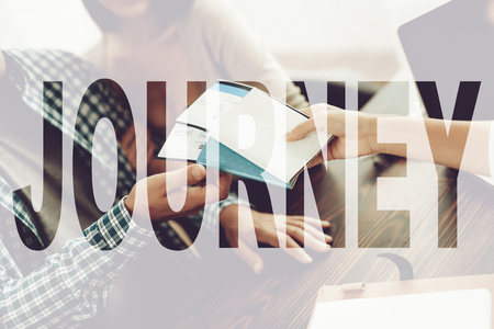 Young Couple Meeting In Tour Agency. Travel Agent. Happy Family. Weekend Trip. Holiday Journey. Work With Laptop. Talking To Manager. Adventure Time. Profitable Proposition. Customer And Buyer.の写真素材