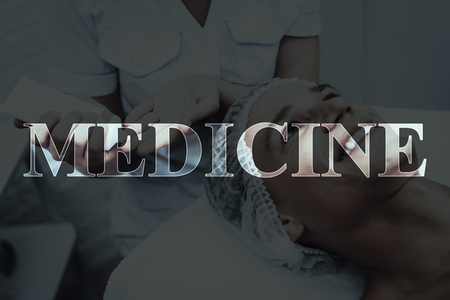 Young Man Came To Beauty Salon. Massage Medicine. Laying On Couch. Preparing For The Procedure. Modern Spa Salon. Body Cleaning. Cosmetology Department. Hygiene Control. Smiling Patient.の写真素材