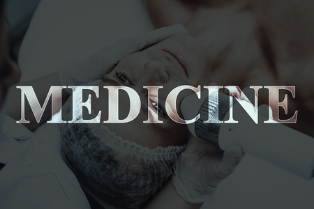 Young Man Came To The Beauty Salon. Epilation Medicine. Hair Removal. Laying On Couch. Preparing For The Procedure. Modern Spa Salon. Face Cleaning. Hygiene Control. Smiling Patient.の写真素材