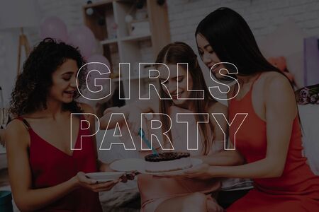Girls in Dress. Celebrating Women's Day. March 8. Smiling Girls. Surprised Women. Happy Women. Happy Emotions.の写真素材
