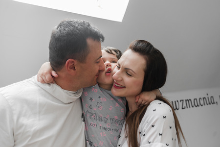 Smiling happy daughter. Family concept.の写真素材